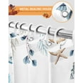 thumbnail image 4 of Coastal Shower Curtain Set ，Waterproof Fabric Shower Curtains Thanksgiving Pumpkin Starfish Coral White Shower Curtains for Bathroom,Bathroom Decor 72"x78", 4 of 7