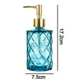 thumbnail image 5 of Soap Dispenser Clear Glass Hand Dish Soap Dispensers Bathroom with Stainless Steel Pump, Refillable Kitchen Liquid Decorative Bottles,blue, 5 of 8