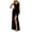 Black, variant on Women Cocktail Dress Sleeveless Maxi Evening Gowns Split Solid Ball Dress Elegant Wedding Guest Cocktail Party Dress