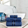 thumbnail image 4 of Dewall Maisons Navy Blue 8-Piece Luxurious Towel Set - 100% Cotton - Soft, Absorbent, Durable - Includes 2 Bath Towels, 2 Hand Towels, 4 Washcloths - Perfect For Upgrading Bathroom Décor, 4 of 15