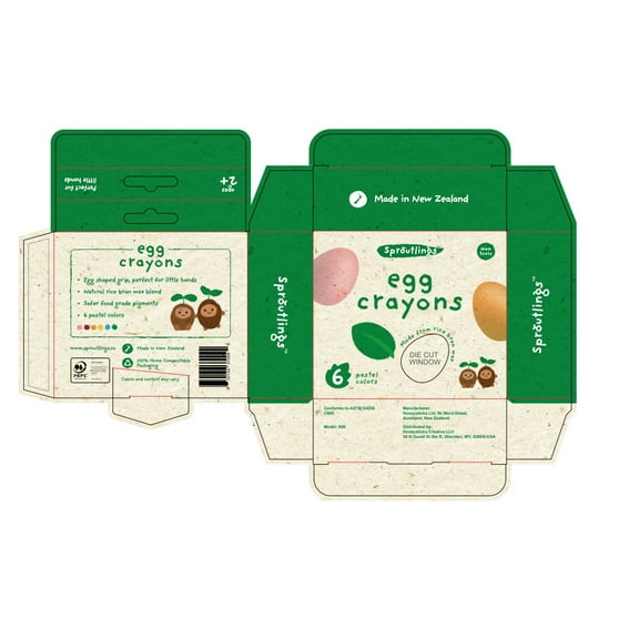 Sproutling Egg Shaped Crayons