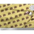 thumbnail image 2 of Soimoi Yellow polyester Crepe Fabric Geometric & Rose Floral Printed Fabric 1 Yard 42 Inch Wide, 2 of 3