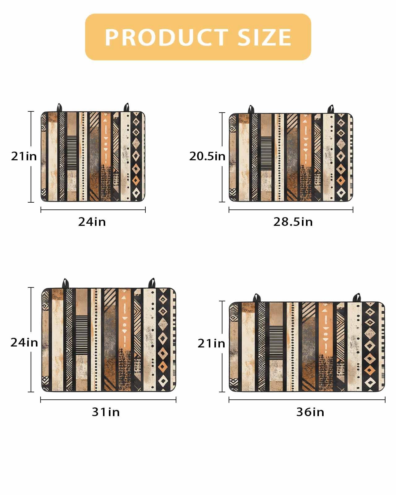 nqOlkjepod Large Induction Cooktop Protector Mat 36"x21", Retro Boho Geometric Stove Top Covers for Electric Stove, Abstract Southwestern Ethnic Stove Burner Cover Mats, Glass Top Stove Cover