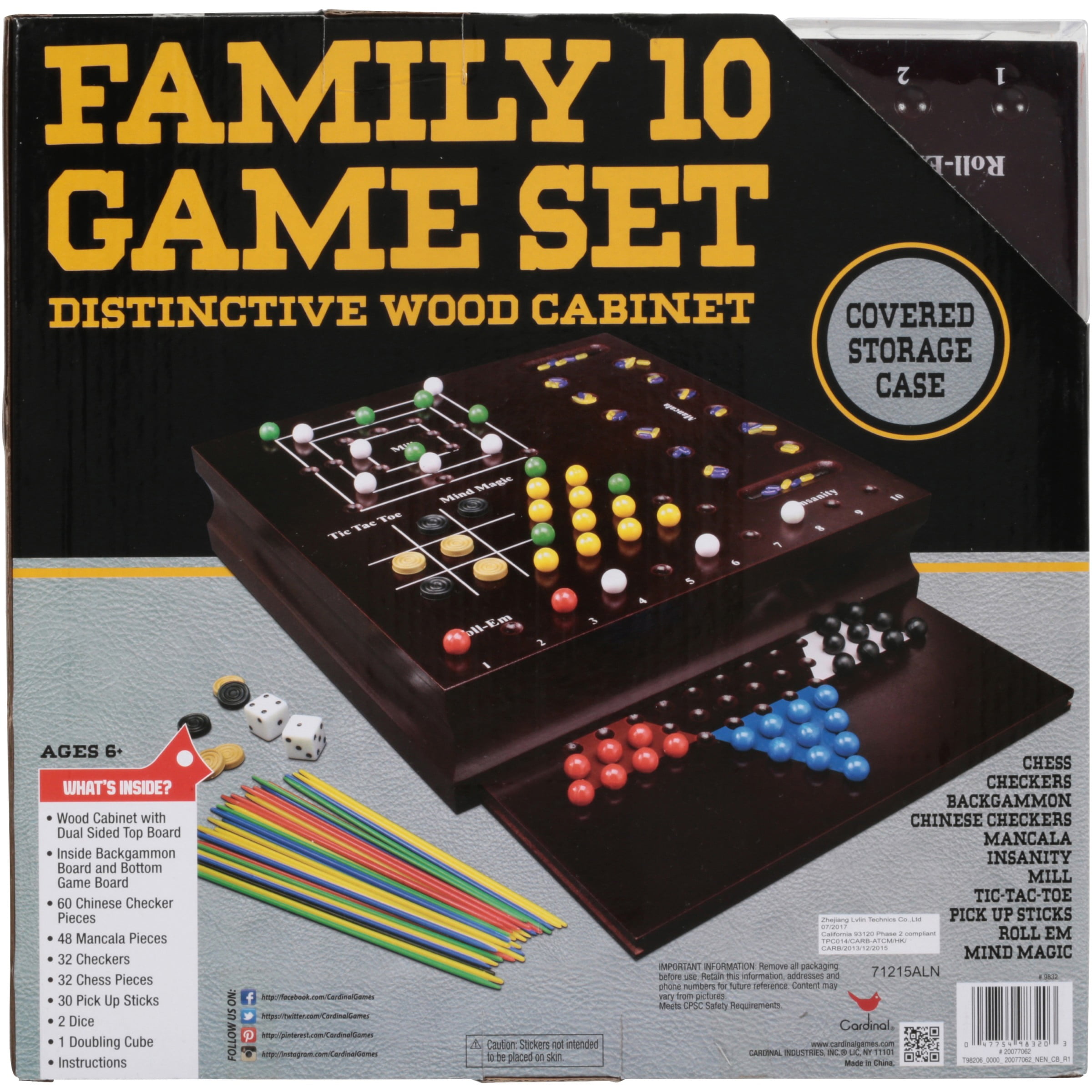 Spin Master 6061808 Family 10 Classic Games Set