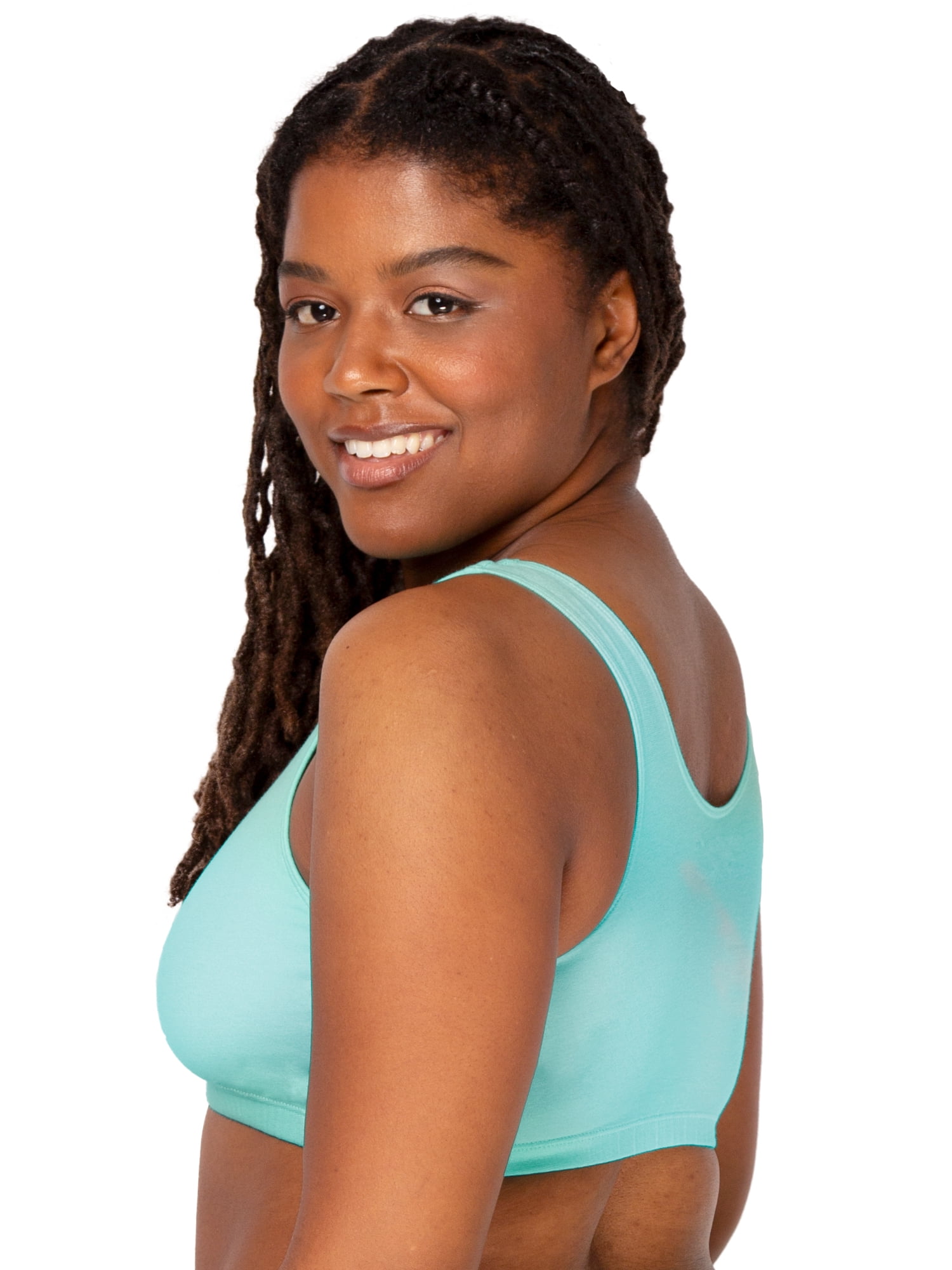 Fruit of the Loom Women's Tank Style Cotton Sports Bra, 3-Pack, Style 9012