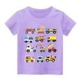 thumbnail image 7 of Riecok Summer Shirts for Girls Boy Plus Size Scoop Neck Shirt Kids Clothes Toddler Kids Boy 2025 Comfortable Loose Trendy Clothes Blouses Top Summer 11 T Purple, 7 of 7
