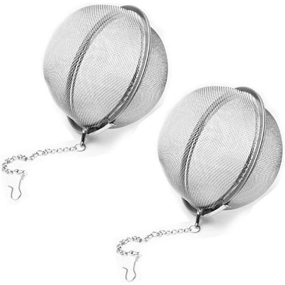 RUseeN 2Pcs Stainless Steel Tea Ball, 3.5 Inch Mesh Tea Infuser Strainers, Premium Tea Filter Tea Interval Diffuser for Loose Leaf Tea and Seasoning Spices