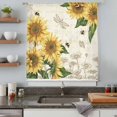 thumbnail image 5 of Sunflowers Sheer Curtains 84 Inches Long, Farmhouse Retro Butterfly Beige Yellow Light Filering Curtains, Breathable Simi Curtain Privacy Drapes for Living Room Bedroom Lightweight Window Treatment, 5 of 9