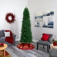 thumbnail image 7 of Nearly Natural 7.5' Slim Green Mountain Pine Artificial Christmas Tree Prelit 350 Clear LED Lights, 7 of 7