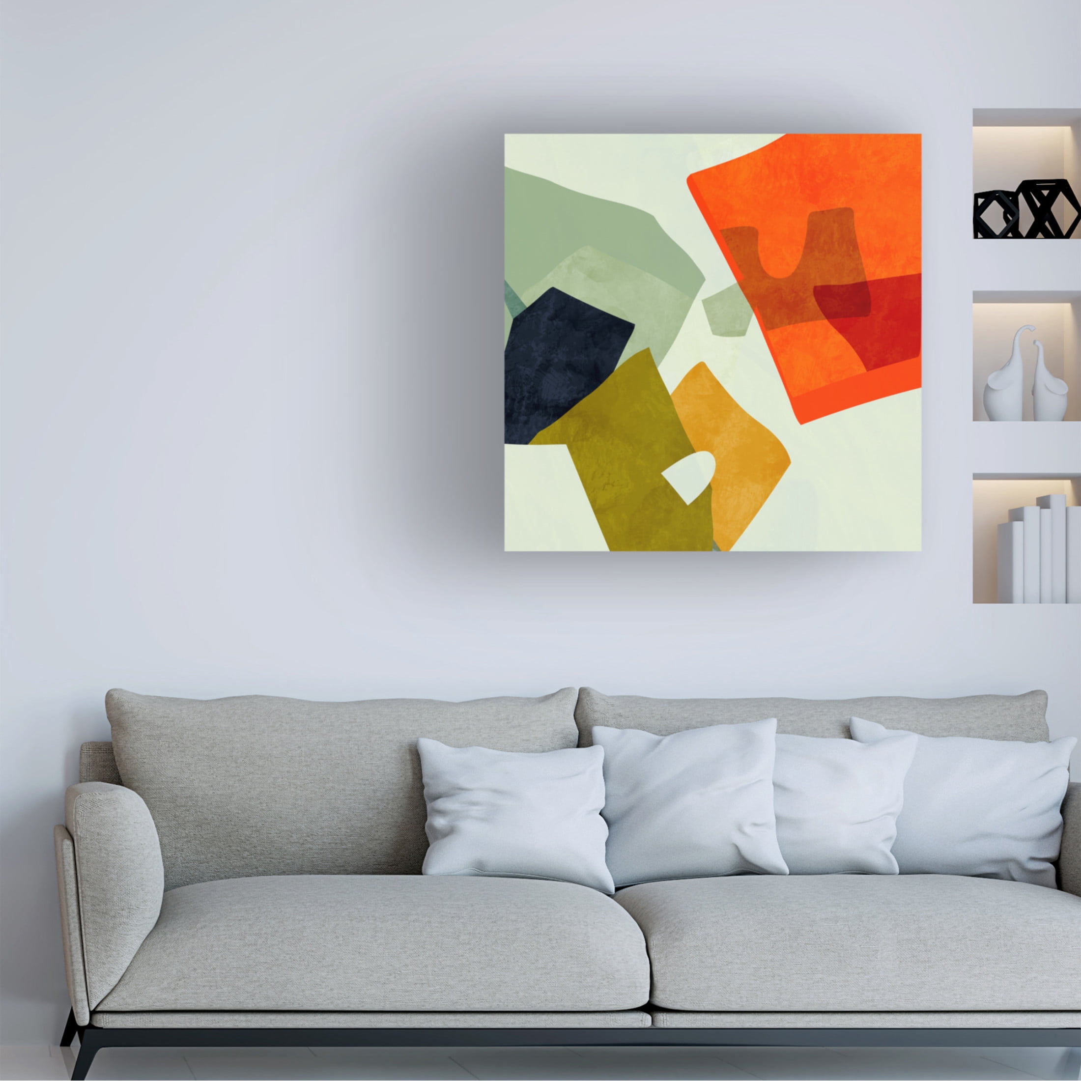 Trademark Fine Art Ana Rut Bre Shapesalines6 Canvas Wall Art