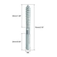 thumbnail image 2 of Uxcell 16Pack M6x70mm Hanger Bolt Double Headed Bolt Self-Tapping Screw for Furniture, 2 of 4