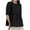 Black, variant on Women's Plus Size Peplum Tops Short Sleeve Loose Blouse Ruffle Asymmetrical Hem Shirts