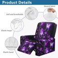 thumbnail image 5 of HELLHERO 4 Pcs Purple Butterfly Floral Recliner Chair Covers, Soft Recliner Chair Slipcover Brushed Anti Pet Hair Recliner Cover for Living Room Living Bedroom, 5 of 8