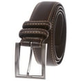 thumbnail image 2 of Men's Feather Edged Leather Casual Belt with Stitch Edge, 2 of 2