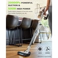 thumbnail image 5 of Greenworks 24V Deluxe Brushless (500W) Cordless Stick Vacuum, Ultra Lightweight, LED Lights, 4Ah USB-C Battery and 30-Minute Super Charger Included (White), 5 of 10