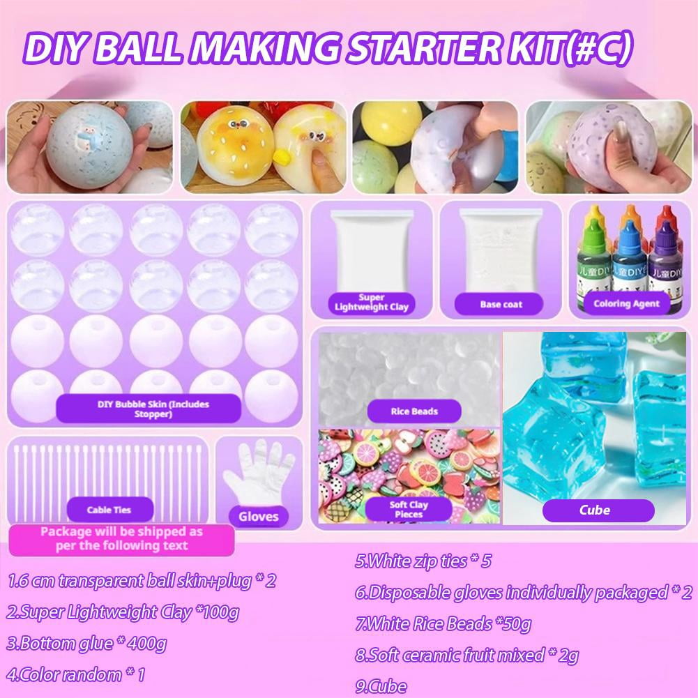 DIY Stress Ball Making Kit -&nbsp; Squishies Skins, Vacuum Silicone Decompression Balls for Sensory Relief, Anxiety, Fidget Toy for Kids & Adults