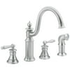 Moen S712SRS Waterhill High-Arc Kitchen Facuet with Side Spray, Available in Various Colors