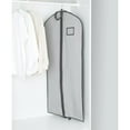 thumbnail image 4 of Mainstays Garment Bag for Travel and Storage, Breathable, with Zipper, Carry Handles for Folding for Suits Dresses Coats, Grey, 4 of 7