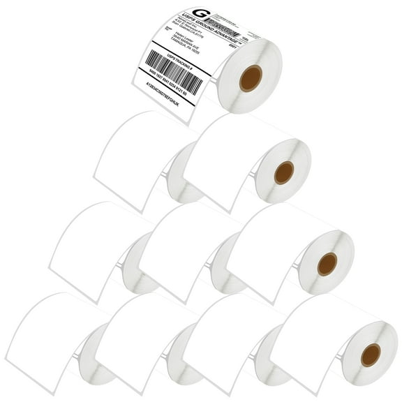 NineLeaf 10 Rolls Compatible for DYMO 1744907 4 in x 6 in Postage Address Shipping Direct Thermal Labels, 220 Labels Per Roll