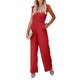 thumbnail image 2 of VISgogo Mono de pierna ancha de verano para mujer, mono de manga voladora de color sólido con cuello cuadrado fruncido VISgogo moda, 2 of 4