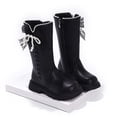 thumbnail image 2 of BXJX Girls Mid-Calf Boots, Fall Winter Non-Slip Fashion Side Zipper Kids Riding Boots Black Size 10 Little Kids, 2 of 9