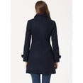 thumbnail image 4 of Chaqueta de Invierno Allegra K Con Cuello Peter Pan Para Mujer Azul Marino M, 4 of 6
