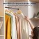 thumbnail image 5 of Ganchos de Madera Premium Serenelife, Ahorradores de Espacio, Resistentes, con Gancho Metálico Giratorio de 360°, para Abrigos, Pantalones y Vestidos, Natural, Pack 20, 5 of 7