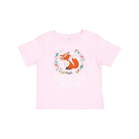 

Inktastic Mimi and Papa Love Me Woodland Fox Granddaughter Gift Baby Girl T-Shirt