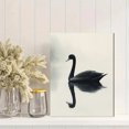 thumbnail image 2 of Qisvanset 12x16 Inch 2D Flat Framed Canvas Art, Black Swan Water Reflection Minimalist Wildlife Modern Home Wall Art, 2 of 5
