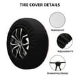 thumbnail image 2 of KLL Pink White Ocean Waves Pattern 14-17 inch Spare Tire Cover Universal Wheel Protector for Truck SUV Trailer Camping Rv Tire Covers-15 inch, 2 of 6