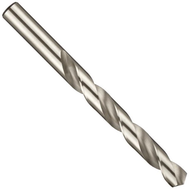 Chicago Latrobe 150D High-Speed Steel Jobber Length Drill Bit, Uncoated (Bright), Round Shank, 118 Degree Conventional Point, Letter Size R (Pack of 6)