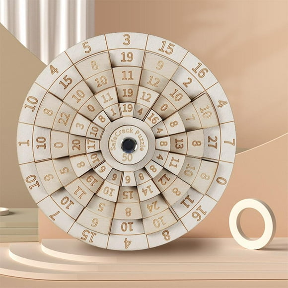 Math Turntable Board Game Wooden Educational Toy Puzzle Jigsaw Development Brain Teaser for Adults Teens
