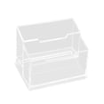 thumbnail image 2 of DOLITY Business Card Holder for Desk Acrylic Display Meetings Home Name Cards Stand 2Slot 10.5x6.6x6.3cm, 2 of 9