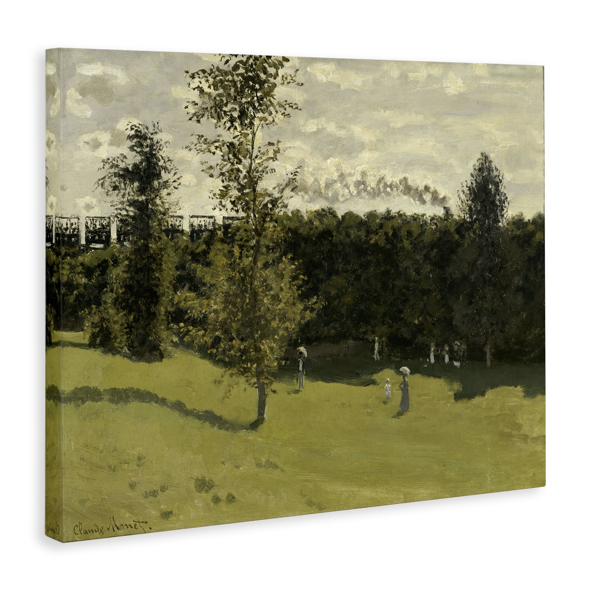 Stupell Industries Classic Train in Countryside Landscape & Nature Painting Wrapped Canvas Art Print Wall Art, 40 x 30