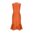 thumbnail image 5 of Women Midi Cocktail Dresses V Neck High Low Formal Party Evening Wedding Guest Dresses, 5 of 7