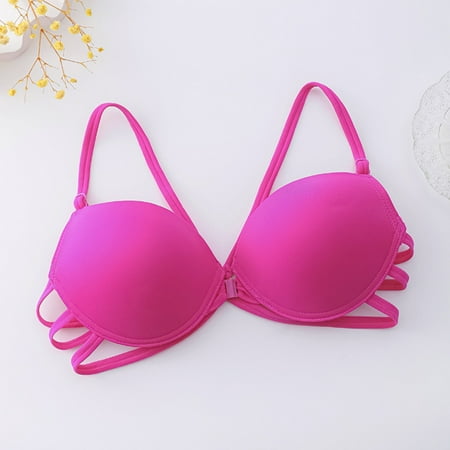 LLYWEY Sheer Bras for Women Clearance Wireless Bras Women Ladies Longline Bra Style-1091 Women s Plus Support Bra Feature Adult Female T-Shirt Sports Bras Pinky 36B