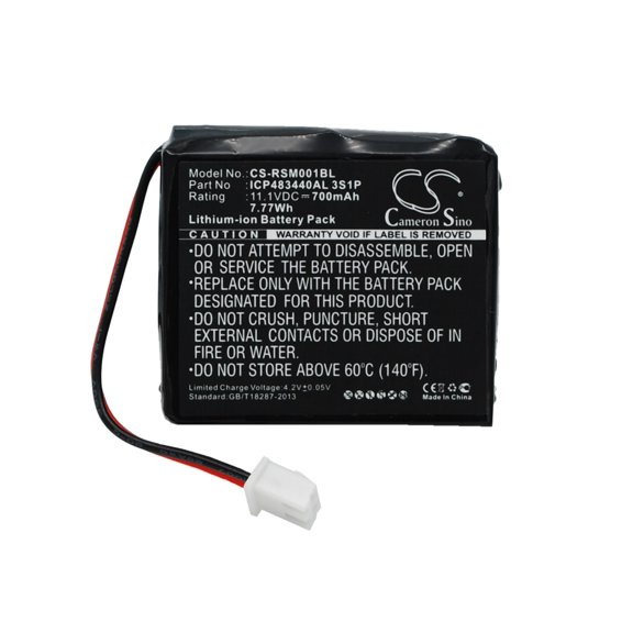 Battery for Ratiotec Soldi Smart Banknote Tester ICP483440AL 3S1P CS-RSM001BL