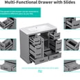 thumbnail image 2 of Grey Painted Finish Vanity - Six Drawers of Different Sizes - Bathroom Storage - Fit Various Items, 2 of 7
