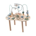 thumbnail image 3 of Mesa de actividades de madera con laberinto de cuentas de emparejamiento gráfico Centro de actividad de actividades de madera mesa sensorial de madera, 3 of 9