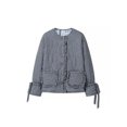 thumbnail image 2 of HH TRAF Chaqueta informal de invierno retro con cuello redondo y encaje de un solo pecho para mujer Chaqueta reversible de algodón a cuadros para mujer Ropa de calle, 2 of 5