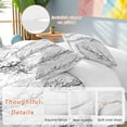 thumbnail image 2 of 3 Piece Black Grey Duvet Cover Set California King,Microfiber Comforter/Quilt Cover with Corner Ties and 2 Pillowcases,Pastoral Botanical Branch Aesthetics All Season Soft Bedding with Zipper Closure, 2 of 8