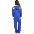 thumbnail image 2 of Women's Printed Fleece Onesie Pajama – Hooded Zip-Up One-Piece Sleepwear, Non-Footed Loungewear Jumpsuit, 2 of 2