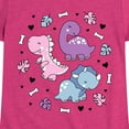 thumbnail image 3 of Instant Message - Stacked Girly Dinos - Toddler And Youth Girls Short Sleeve Graphic T-Shirt, 3 of 6