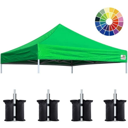 Eurmax Canopy Replacement Top only, 10' x 10' Kelly Green Pop-up Outdoor Canopy Top Cover