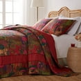 thumbnail image 4 of Greenland Home Fashions Jewel Kantha-Style Cotton Reversible Bedspread Set, Multi, 3-Piece King, 4 of 5