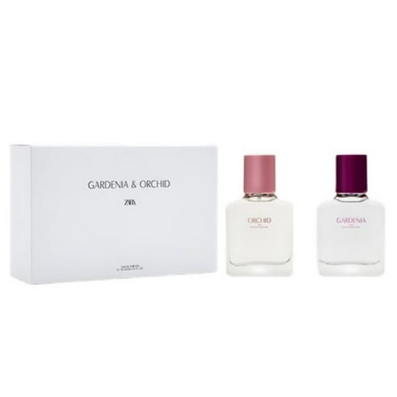 Zara Gardenia & Orchid Perfume for Women Eau de Parfum Set 2x30ML (1.0 FL. OZ.) Luxurious Floral & Fruity Fragrance with Coffee, Musk & Amber
