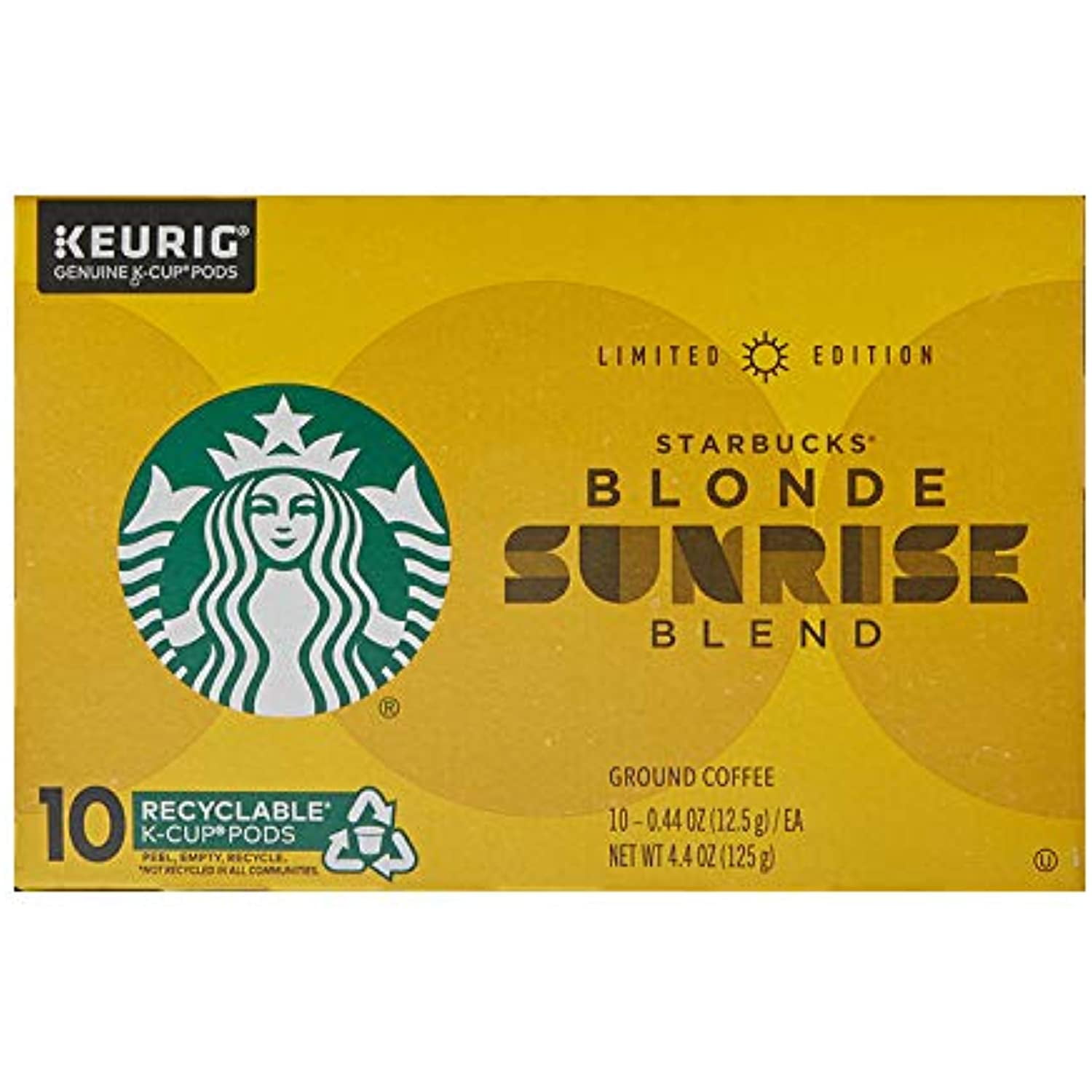 Starbucks Sunrise Blend Coffee K Cup Pods Blonde Roast Coffee Pods