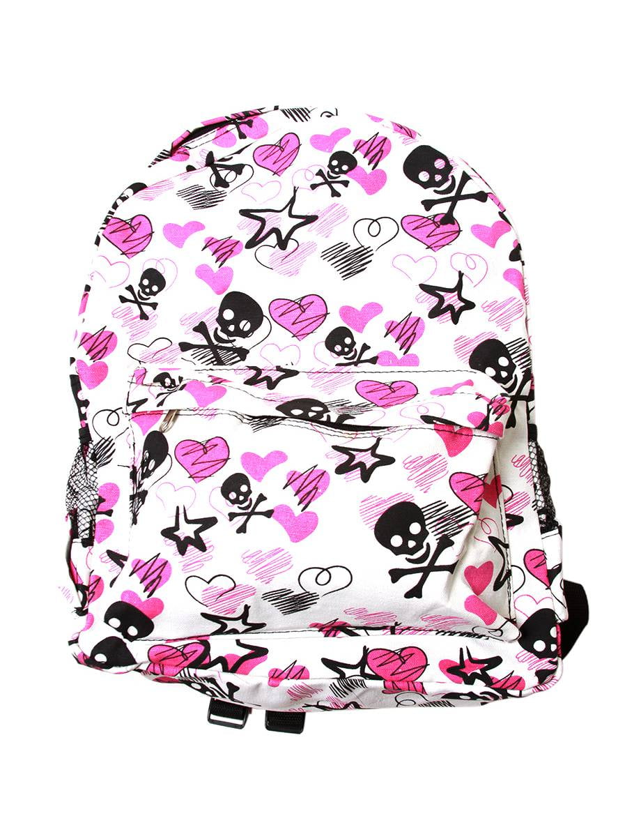 Pink Skull and Crossbones Zebra Design Sports Bag