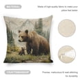 thumbnail image 4 of bear cub forest linen throw pillowcase decoration pillowcase gifting preferred 18x18 inch cushion cover 4 sets sofa pillowcase sofa bedroom living room car, 4 of 8