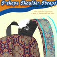 thumbnail image 5 of Paisley and Floral Purple Pattern 17" Waterproof Oxford School Backpacks for Teens, S-Shape Padded Straps, for School, Travel, Hiking, Camping, 5 of 5